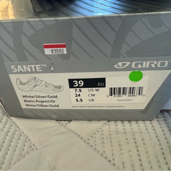 Giro Sante |  Lightly Used Women's Cycling Shoes  |  EU Size 39  |  US Size 7.5 - Picture 2 of 9